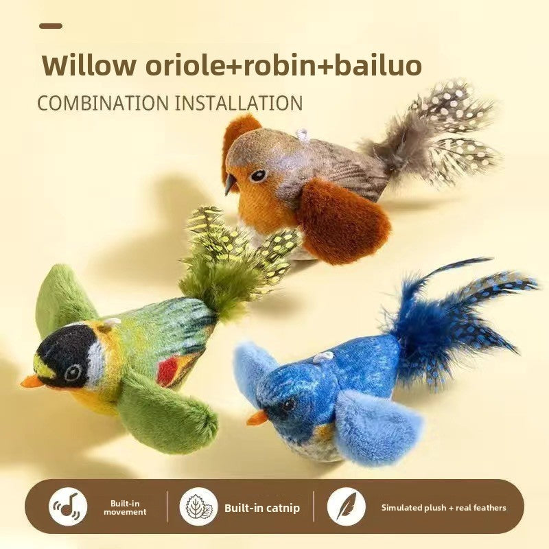 Moving Bird Cat Toy